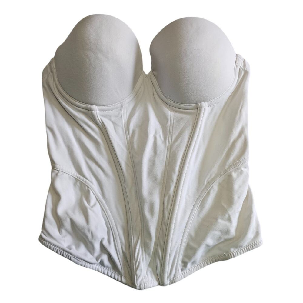 Cassandra Intimates Womens Sz 36B White Corset Bustier Shaper